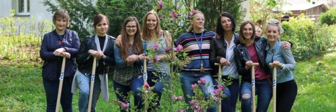 TLC Gorlice banner planting trees